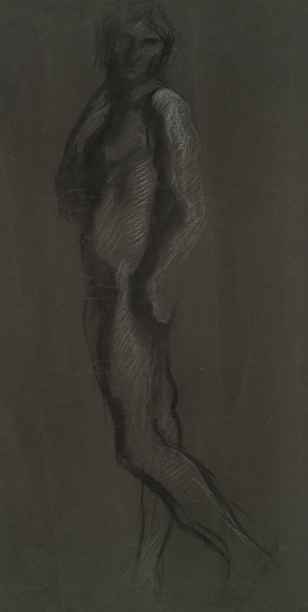 Tidlig figur undersøgelse for af Edwin Austin Abbey