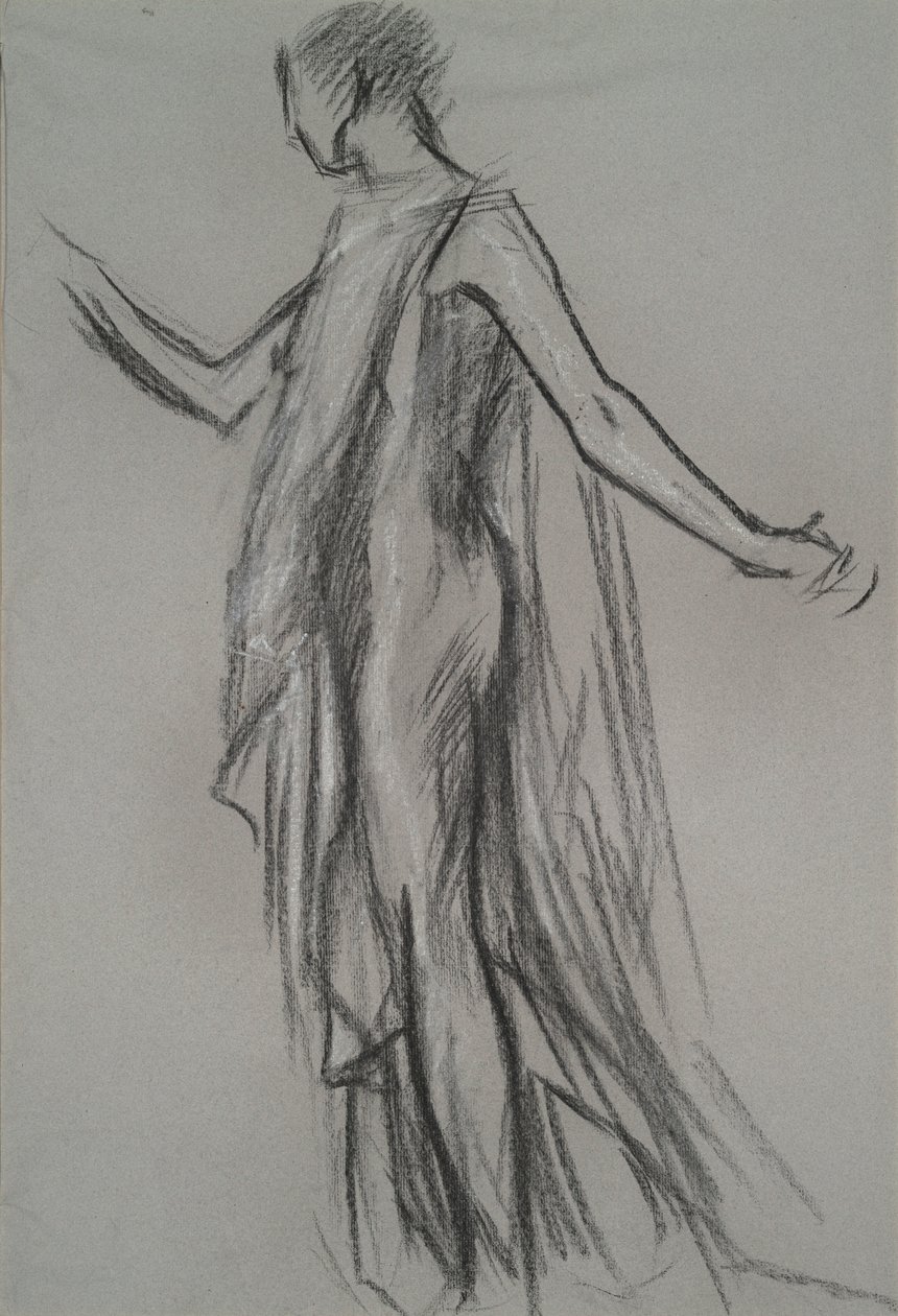 Tidlig figurundersøgelse for af Edwin Austin Abbey