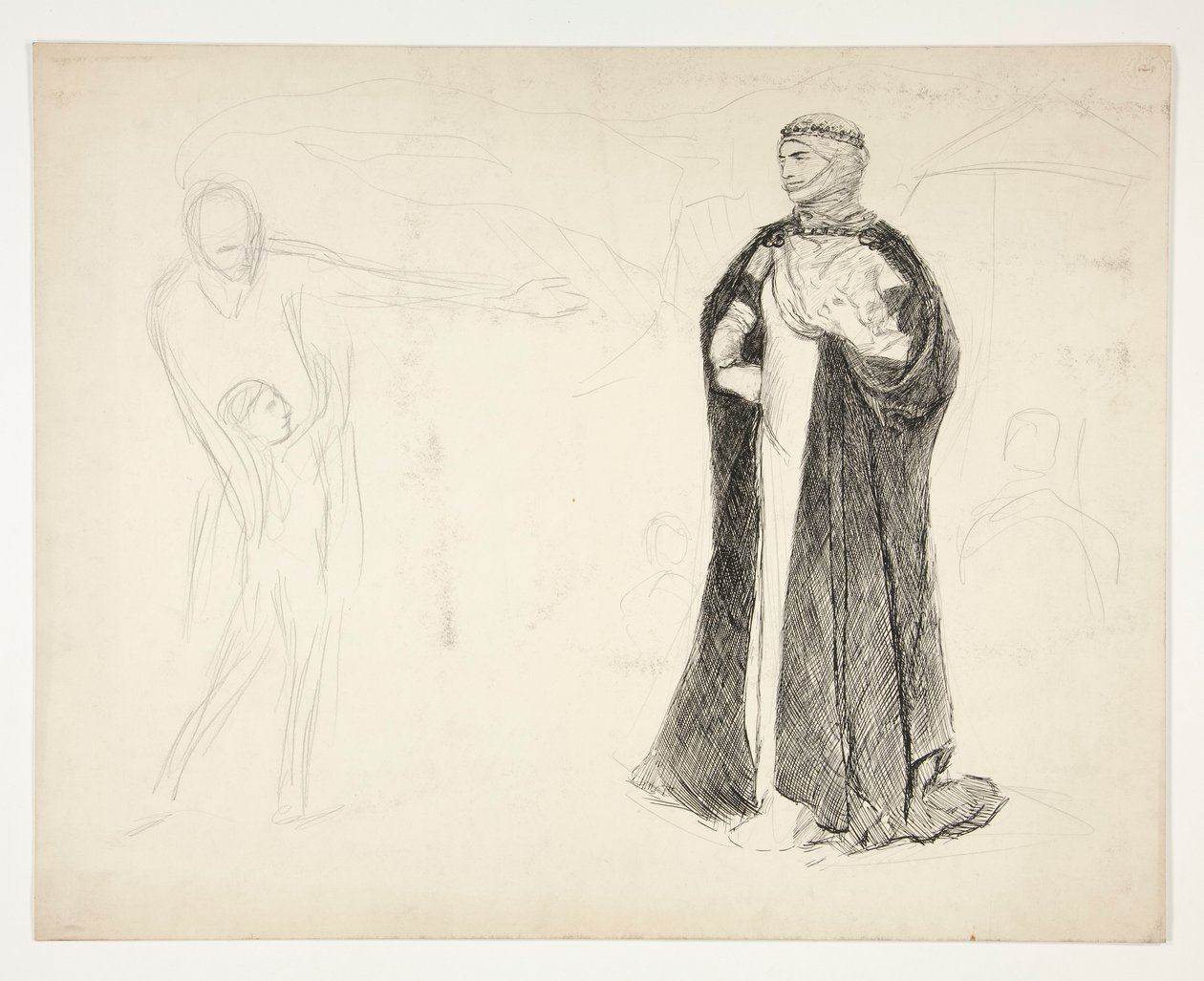 Tidlig undersøgelse for kong John af Edwin Austin Abbey