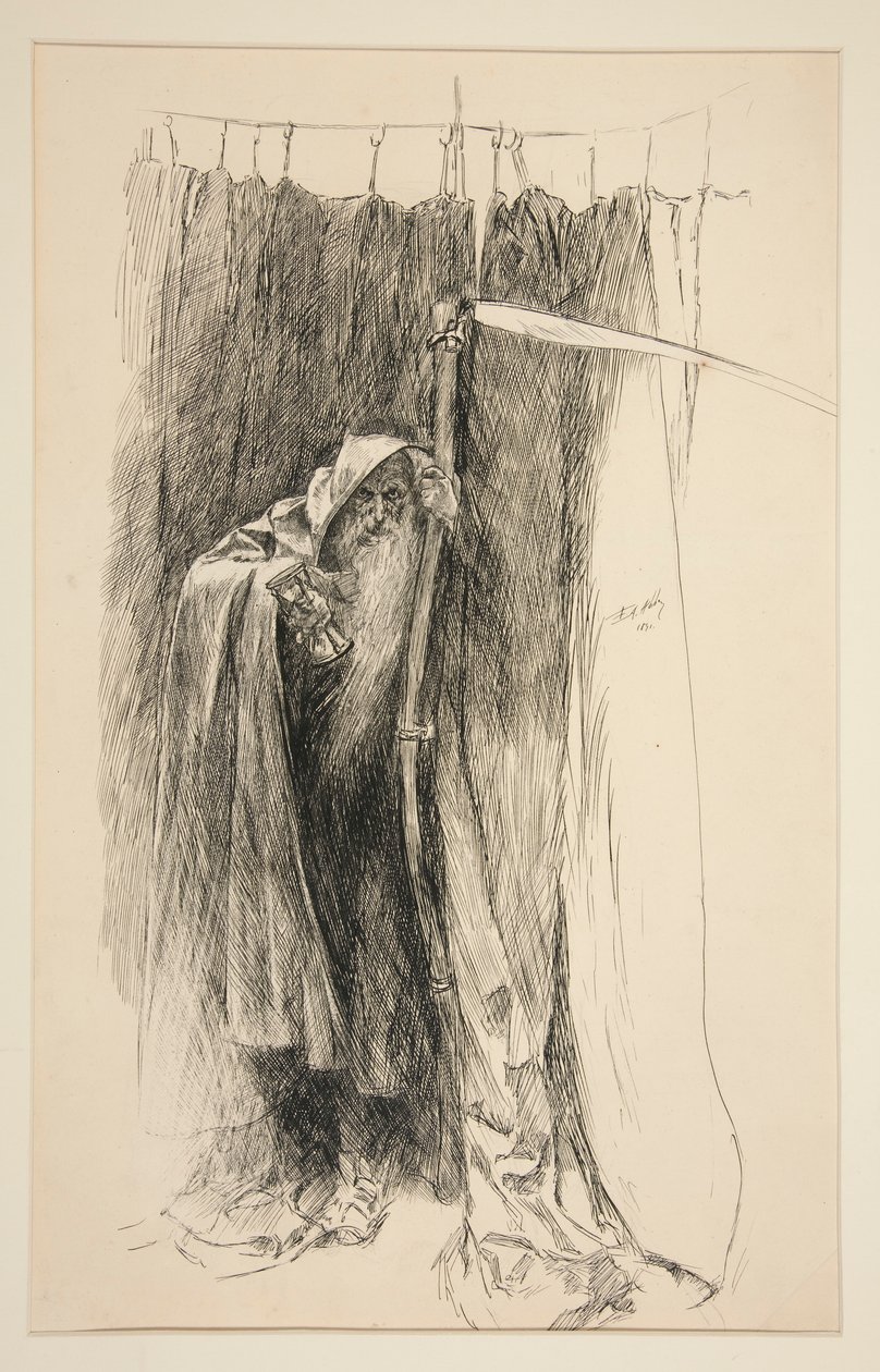 Indtast tid, som omkvæd - akt IV, Scene I, Vinteren af Edwin Austin Abbey