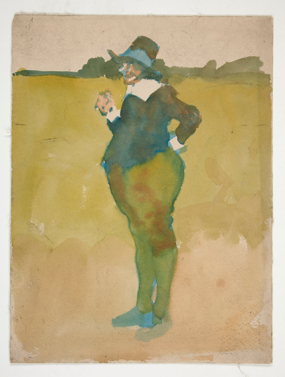 Fed mand i landskab af Edwin Austin Abbey