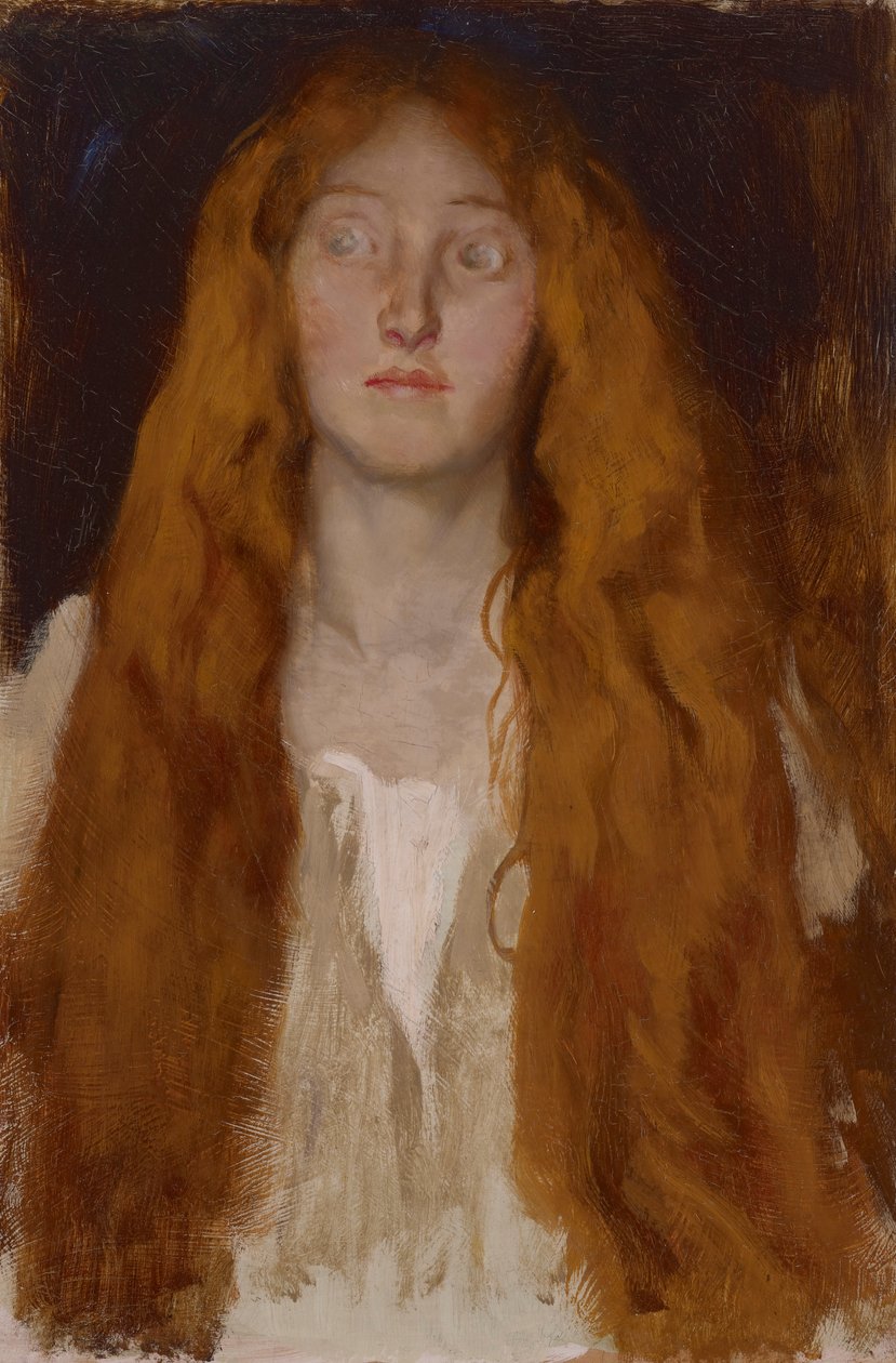 Figurstudie af Ophelia, til The Play Scene, Hamlet, Act III, Scene II af Edwin Austin Abbey