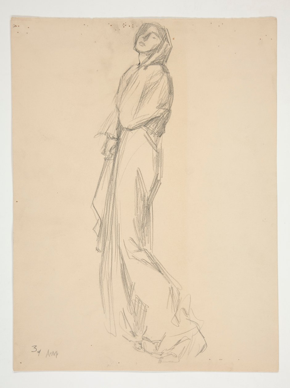 Figurstudie for af Edwin Austin Abbey
