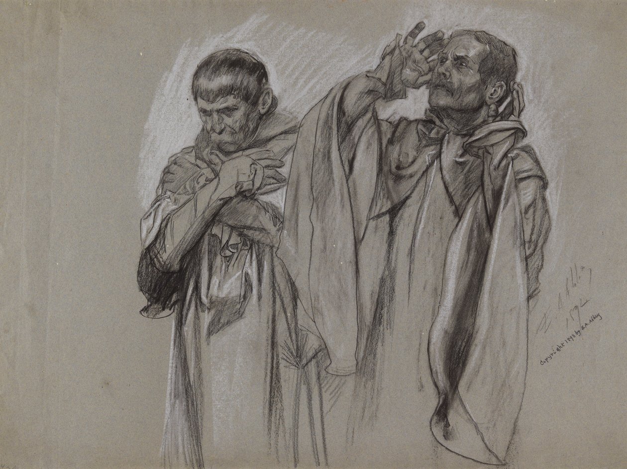 Figurstudie for af Edwin Austin Abbey
