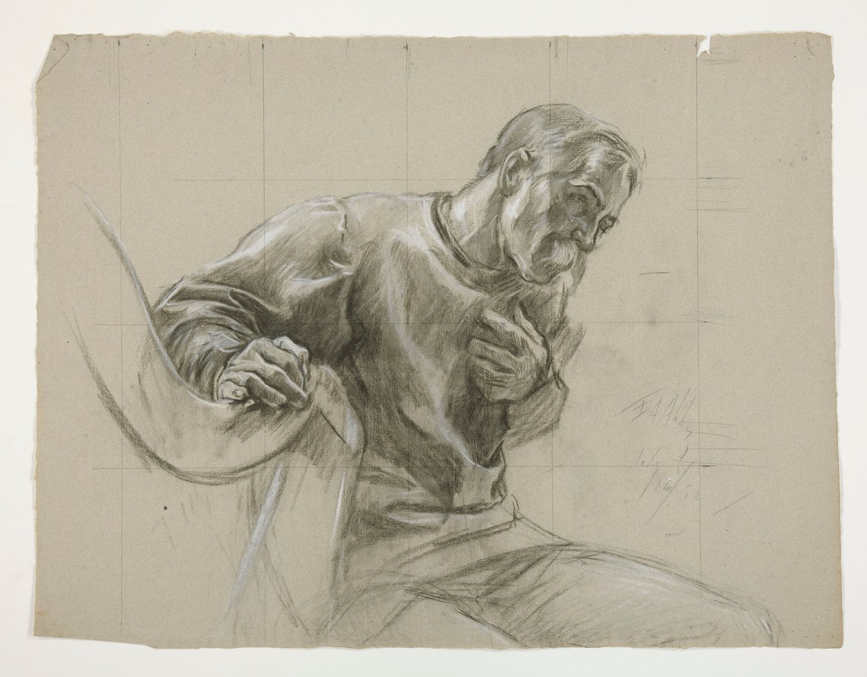 Figurstudie for af Edwin Austin Abbey