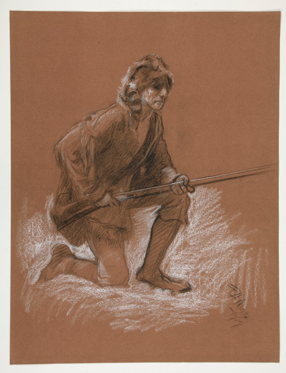 Figurstudie for af Edwin Austin Abbey