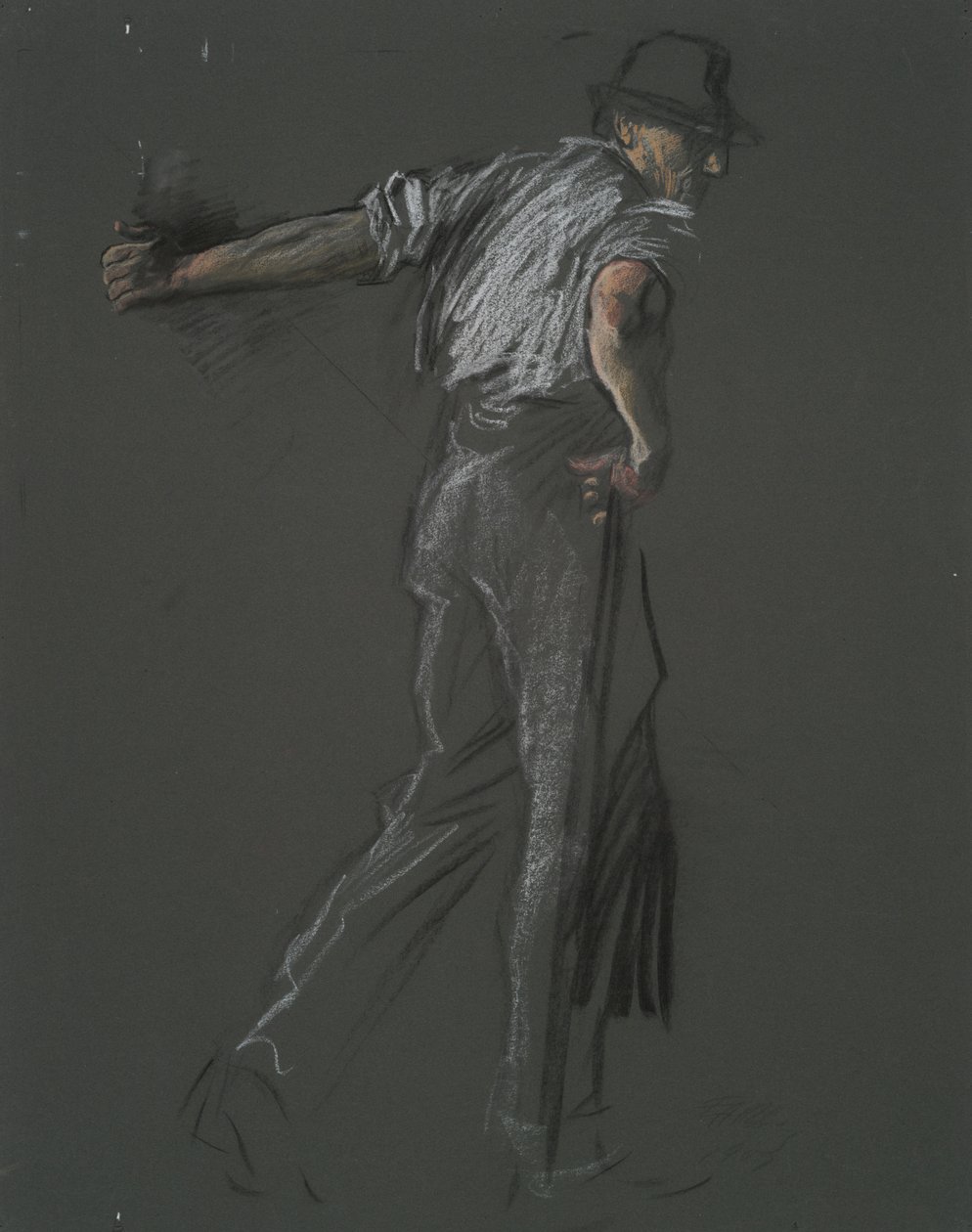 Figurstudie for af Edwin Austin Abbey
