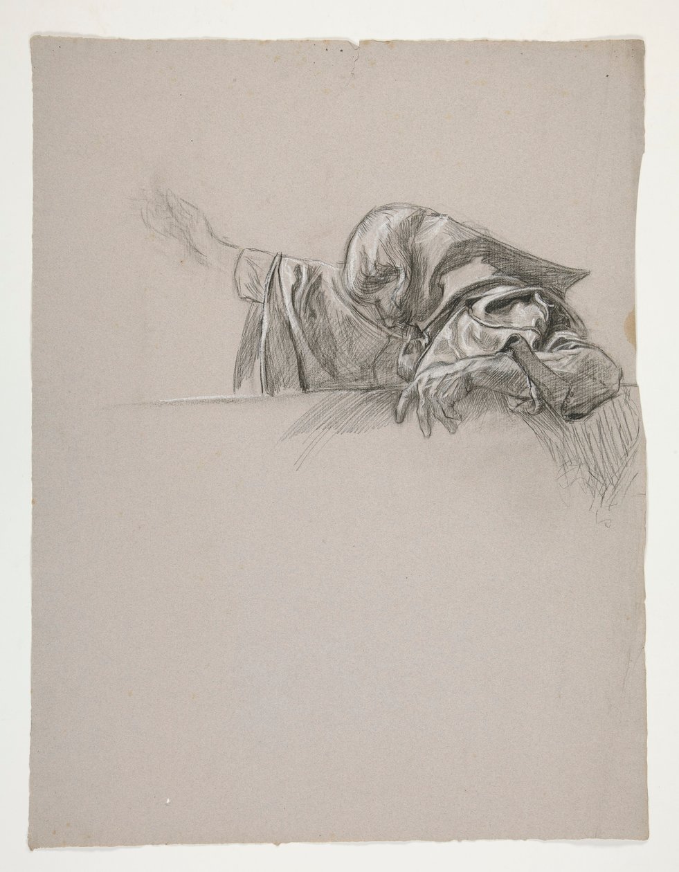Figurstudie for kong Arthur af Edwin Austin Abbey