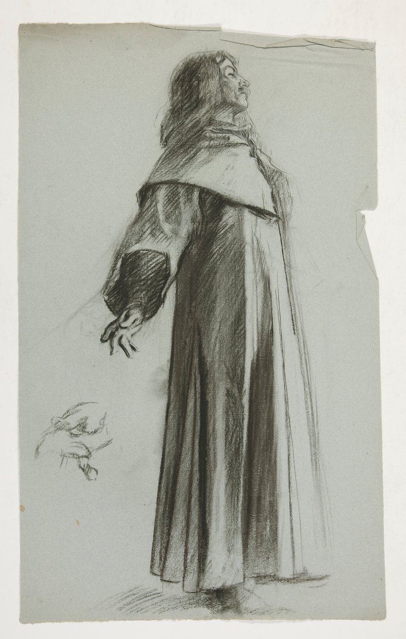 Figurstudie for kong Arthur af Edwin Austin Abbey