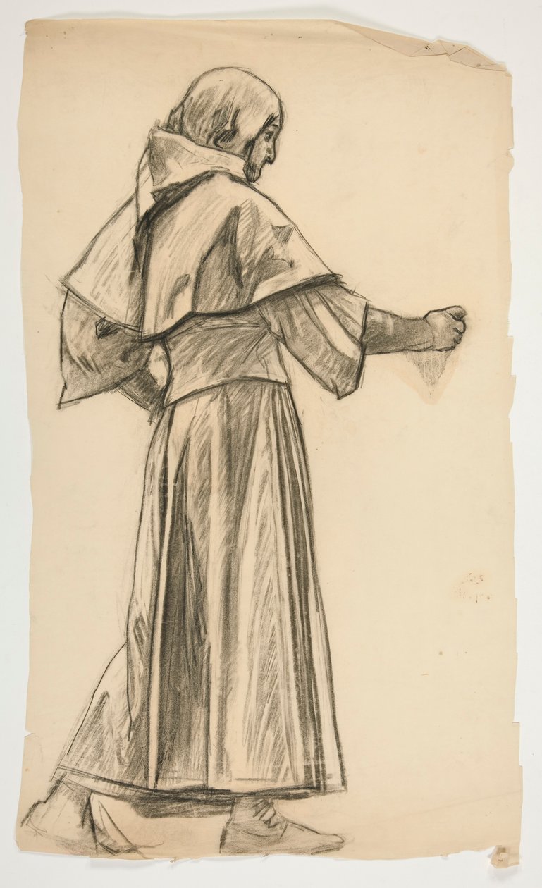 Figurstudie for kong Arthur af Edwin Austin Abbey