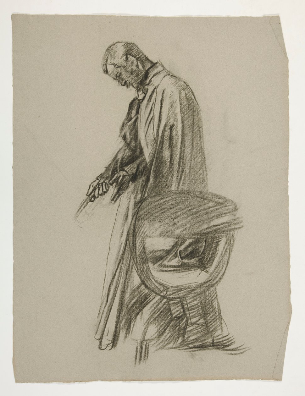Figurstudie for kong Arthur af Edwin Austin Abbey