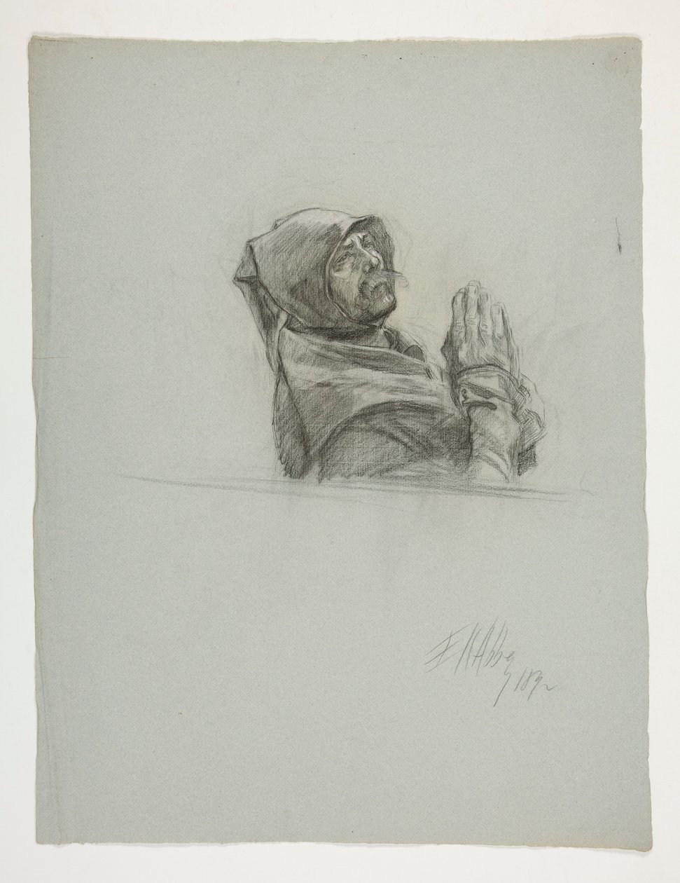 Figurstudie for kong Arthur af Edwin Austin Abbey
