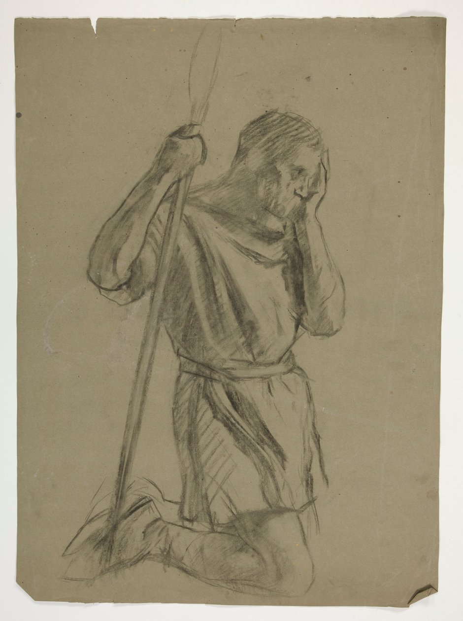 Figurstudie for kong Arthur af Edwin Austin Abbey