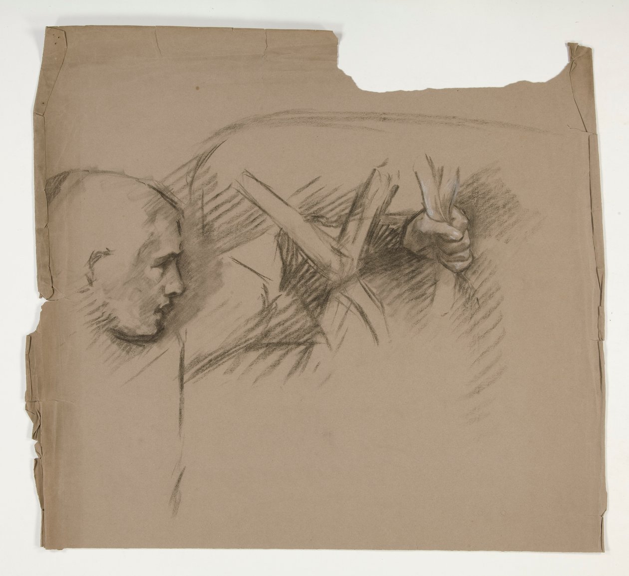 Figurstudie for Seven Deadly Sins, fra The Quest of the Holy Grail (en serie på 15 malerier til Boston Public Library, færdiggjort i 1901) af Edwin Austin Abbey