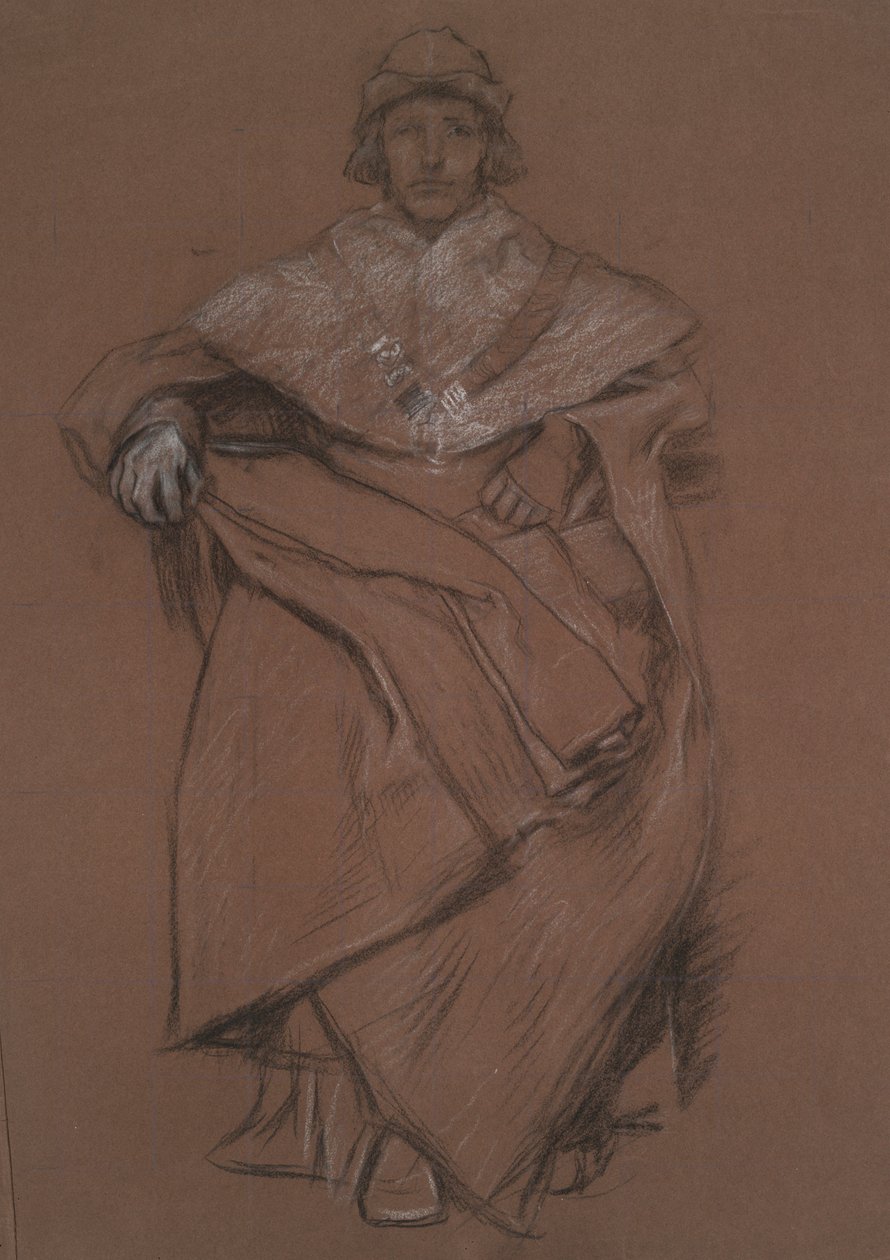 Figurstudie for Den Kongelige Børs af Edwin Austin Abbey