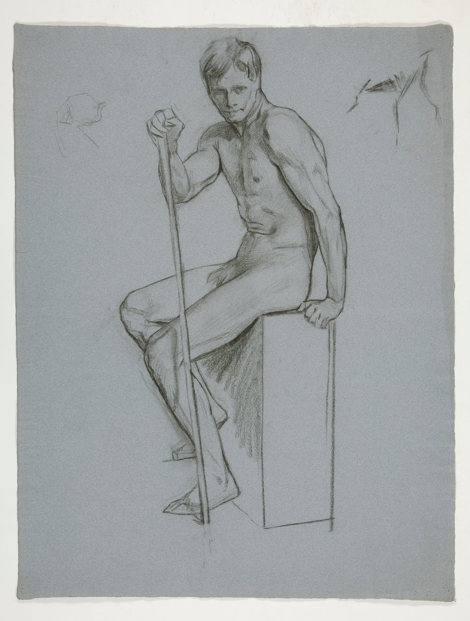 Figurstudie for The Spirit of Vulcan, Genius of the Workers in Iron and Steel, capitol rotunda, Harrisburg, Pennsylvania af Edwin Austin Abbey