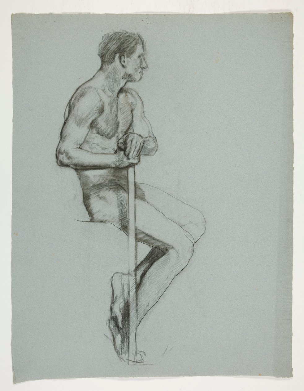 Figurstudie for The Spirit of Vulcan, Genius of the Workers in Iron and Steel, capitol rotunda, Harrisburg, Pennsylvania af Edwin Austin Abbey