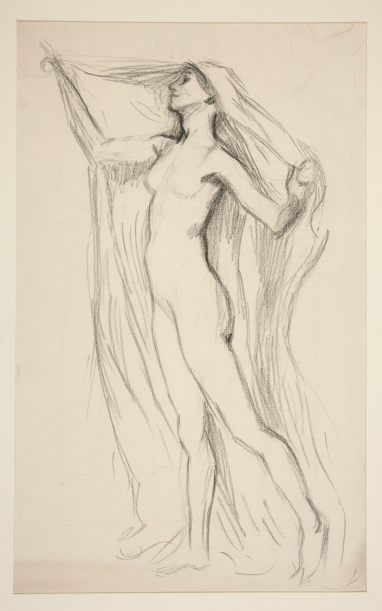 Figurstudie til vægmaleri i State Capitol-bygningen i Harrisburg, Pennsylvania, 1902-1911 (fuldført af John Singer Sargent) af Edwin Austin Abbey