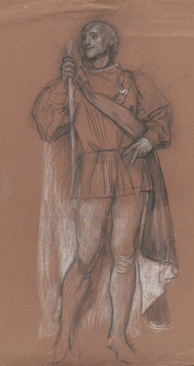 Figurstudie for Den Kongelige Børs af Edwin Austin Abbey