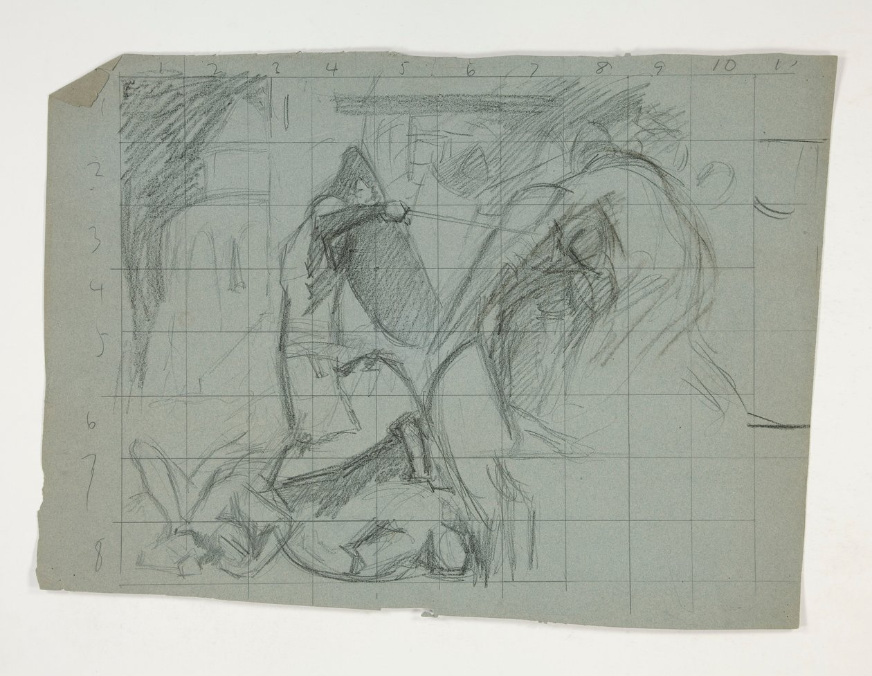 Figurstudie for de syv dødssynder, fra The Quest of the Holy Grail (en serie på femten malerier til Boston Public Library, færdiggjort i 1901) af Edwin Austin Abbey