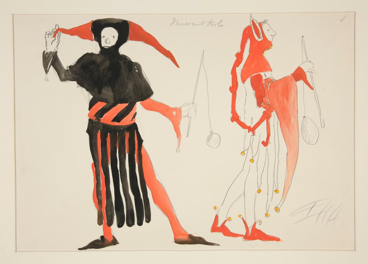 Fjolser, kostumeskitse til Henry Irving af Edwin Austin Abbey