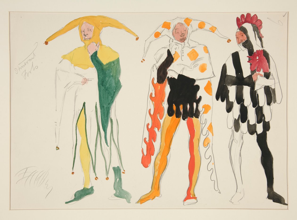 Fjolser, kostumeskitse til Henry Irving af Edwin Austin Abbey