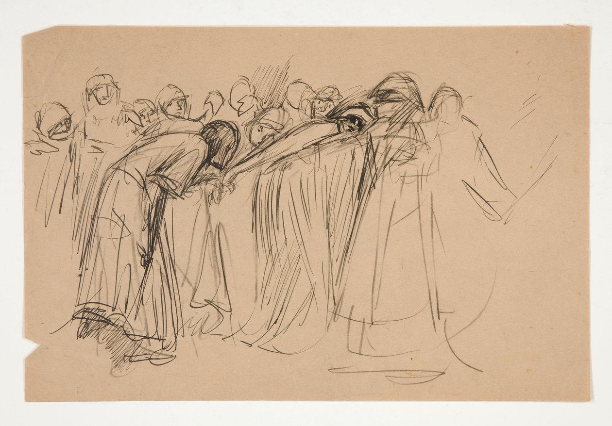 Galahad and the Captive Virtues, studie for The Quest of the Holy Grail (serie på femten malerier til Boston Public Library, afsluttet i 1901) af Edwin Austin Abbey