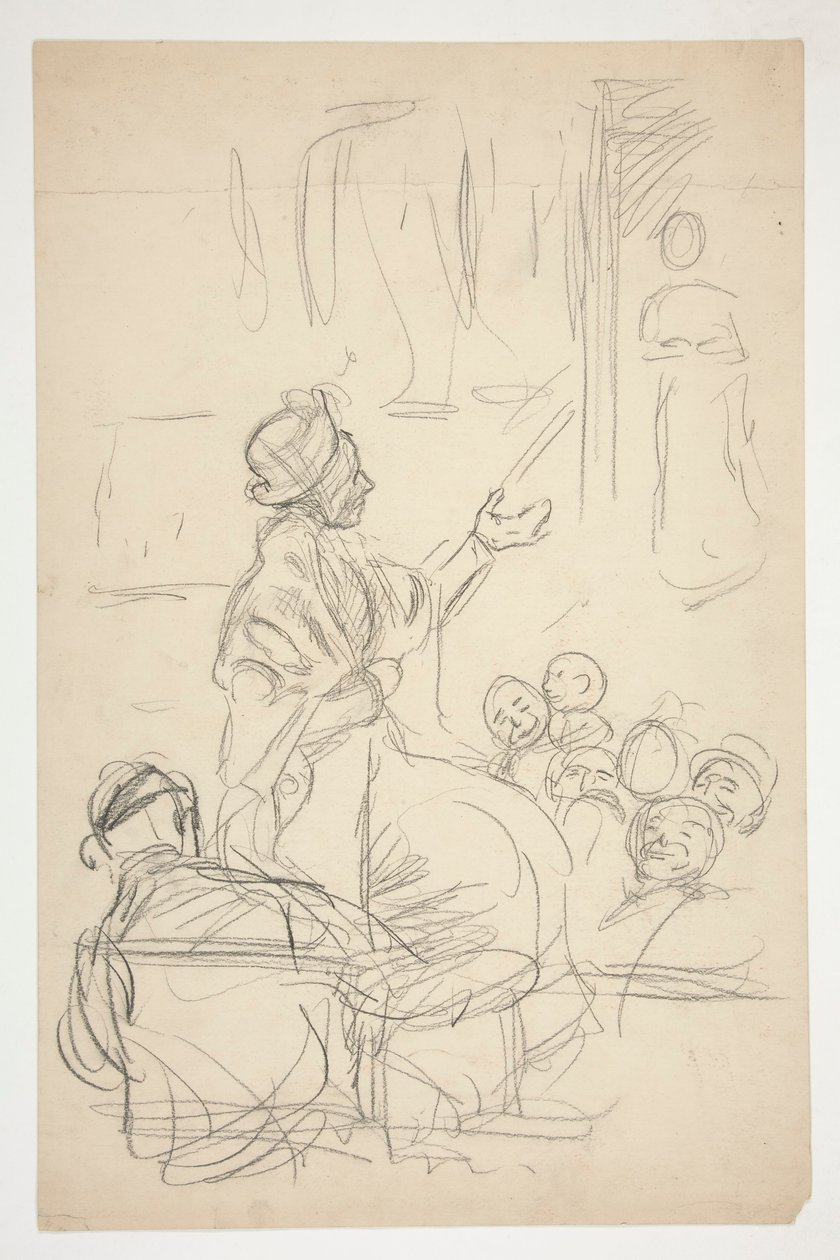 Gruppe af figurer - (uidentificeret illustration) ( af Edwin Austin Abbey
