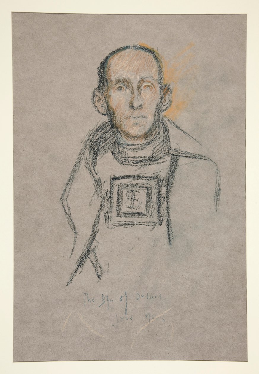 Hoved og skuldre, kroning af Edward VII portræt af Edwin Austin Abbey