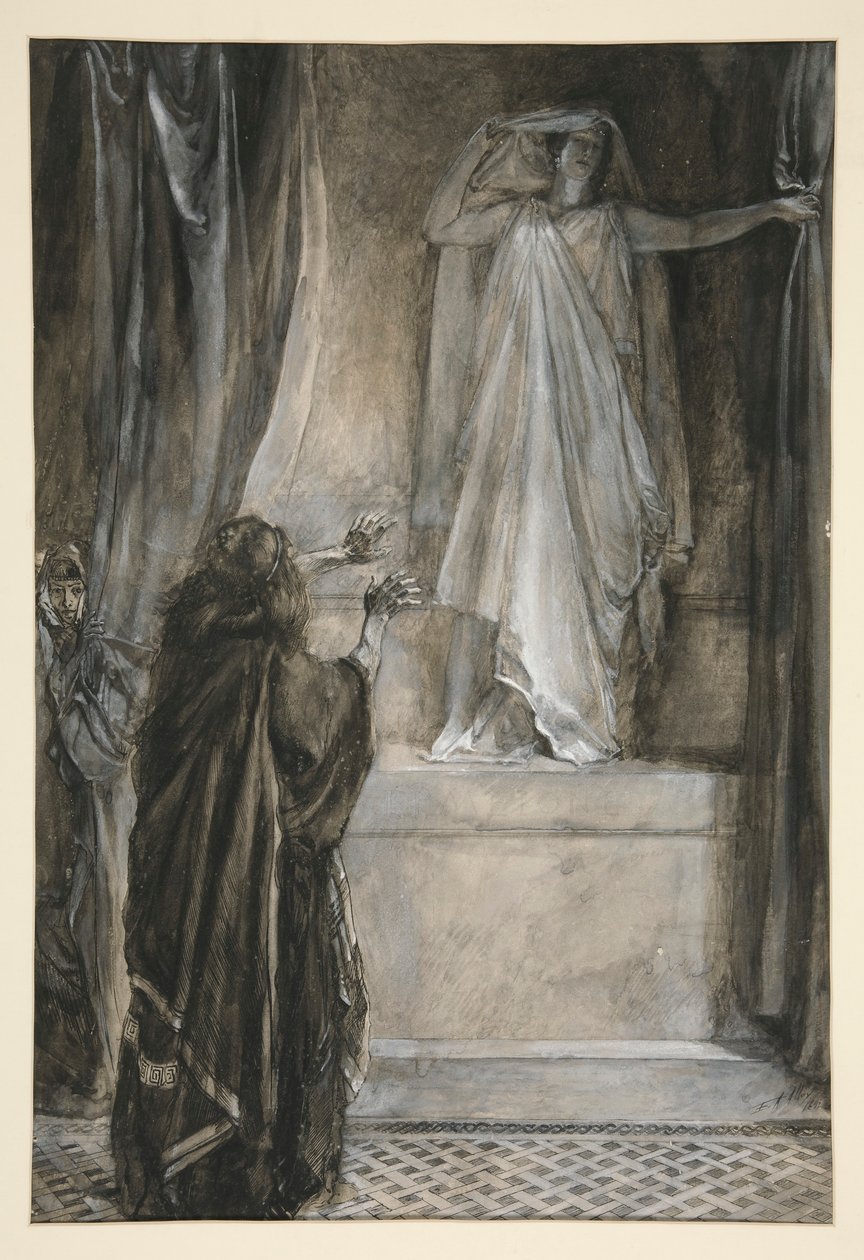 Hermione - Akt V, Scene III, Vinteren af Edwin Austin Abbey