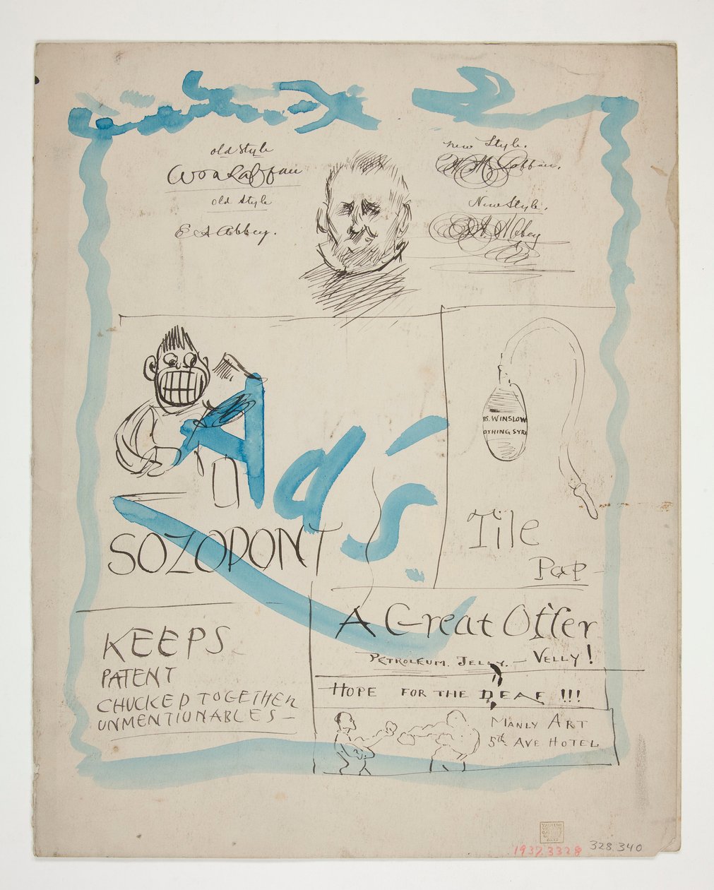 Illustration til avisen The Tile Club? af Edwin Austin Abbey