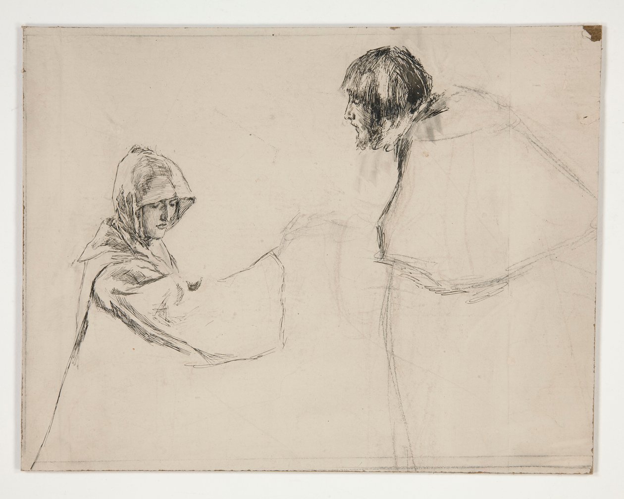 Isabella and the Duke (studie for .1108), fra Measure for Measure af Edwin Austin Abbey
