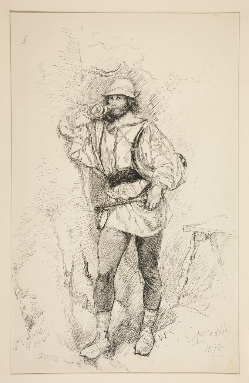 Jacques, illustration til akt II, Scene v, As You Like It af Edwin Austin Abbey