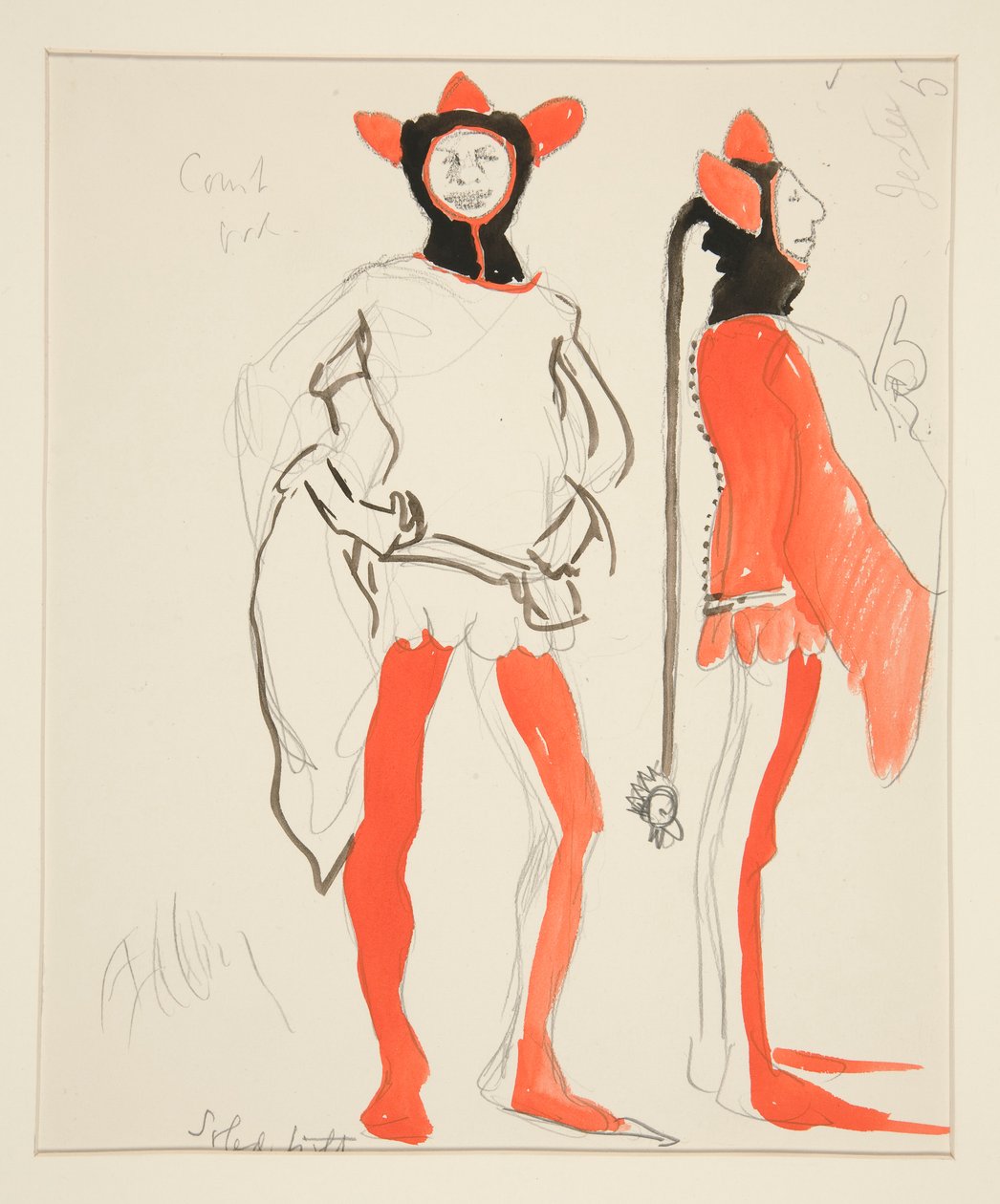 Jesters, kostumeskitse til Henry Irving af Edwin Austin Abbey