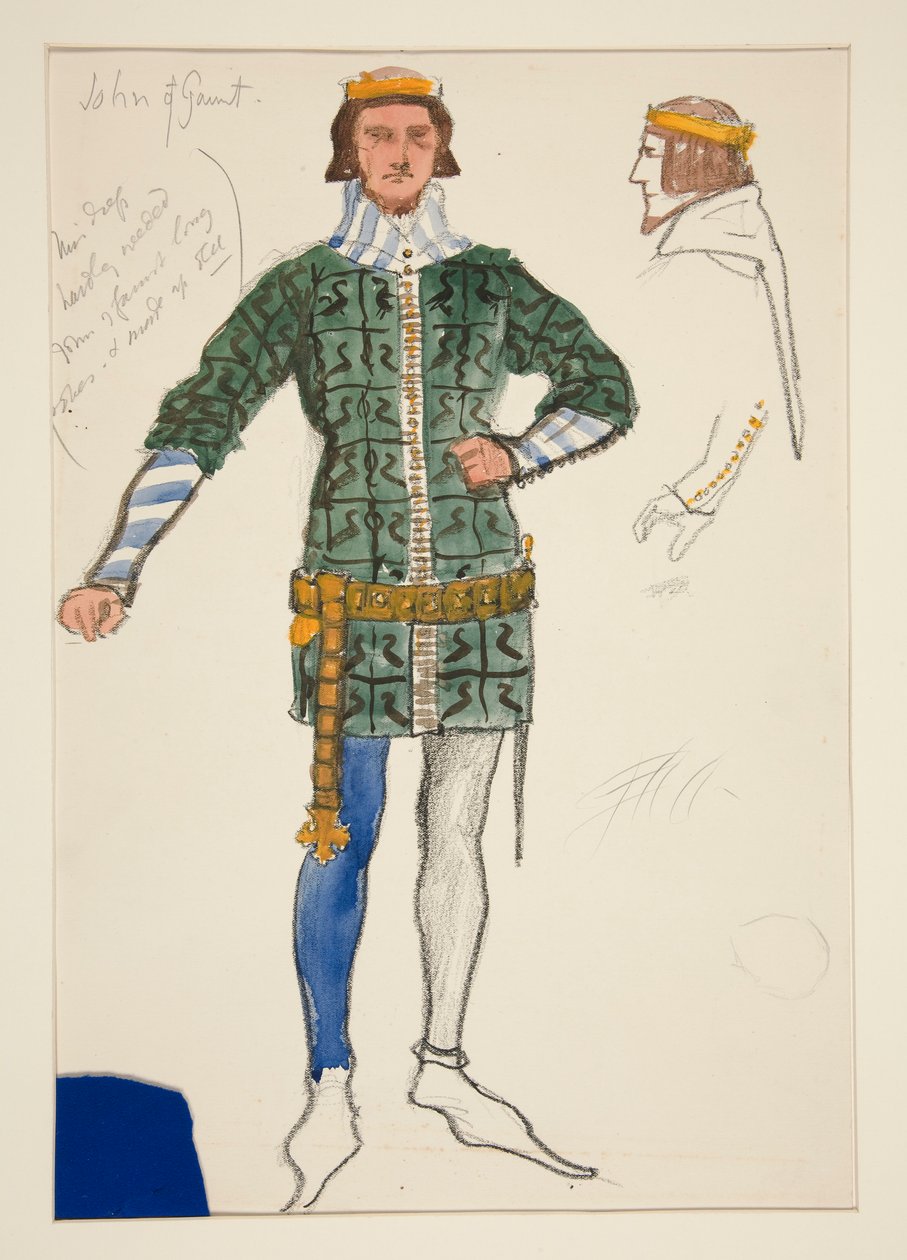 John of Gaunt, kostumeskitse til Henry Irving af Edwin Austin Abbey