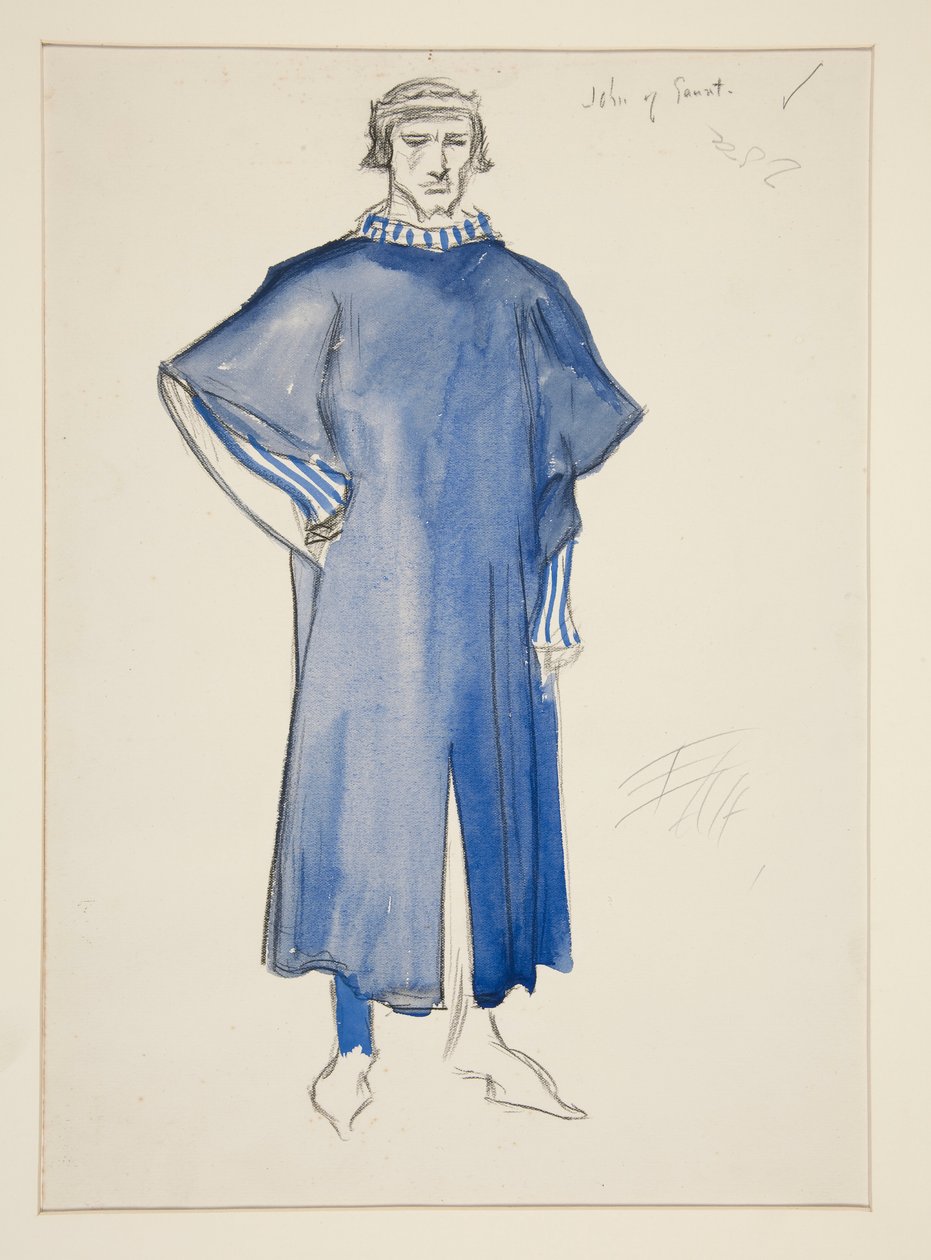 John of Gaunt, kostumeskitse til Henry Irving af Edwin Austin Abbey