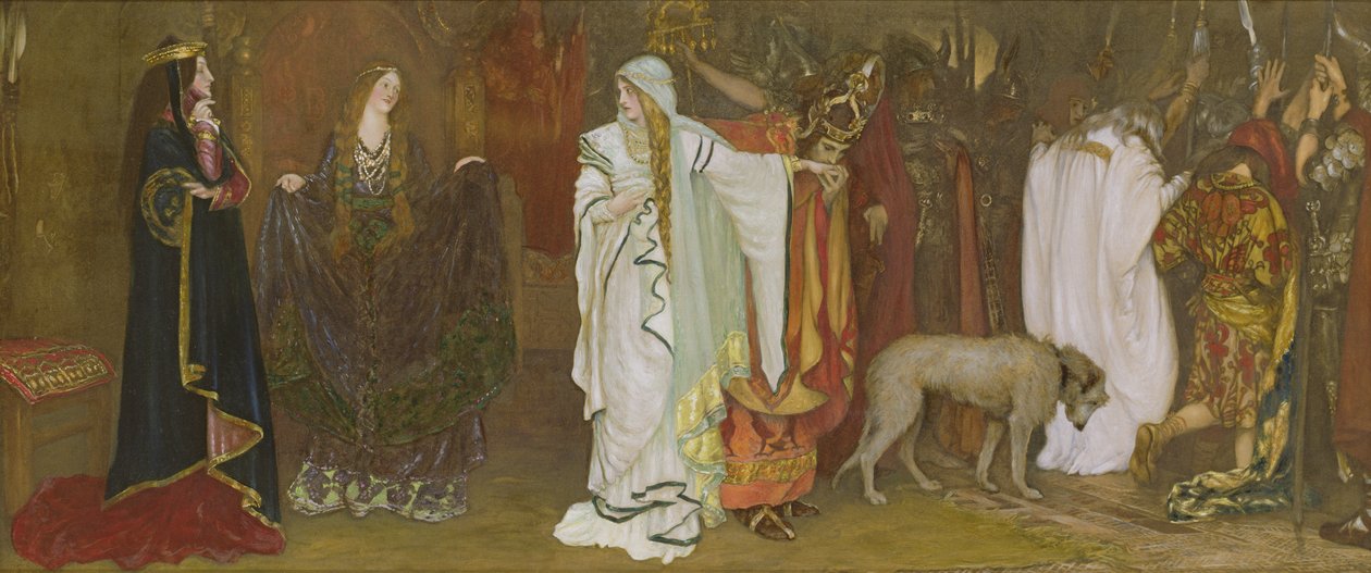 Kong Lear, Akt I, Scene I, Cordelias farvel, 1898 af Edwin Austin Abbey