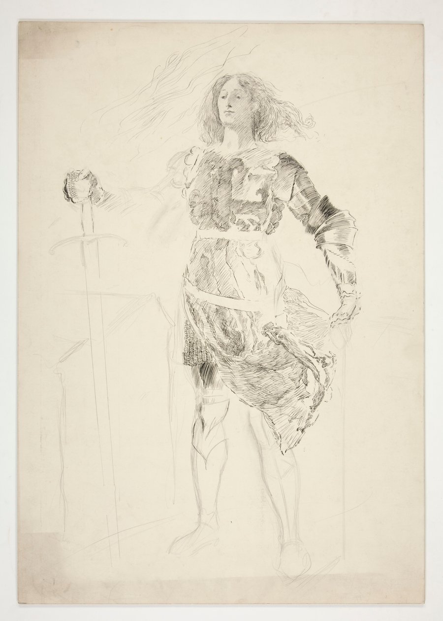 La Pucelle (studie for .1181) - Akt III, Scene II, Kong Henrik VI (Del I) af Edwin Austin Abbey