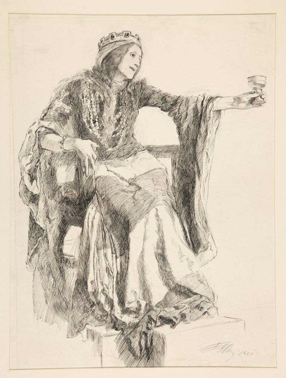 Lady Macbeth, akt III. scene iv, Macbeth af Edwin Austin Abbey