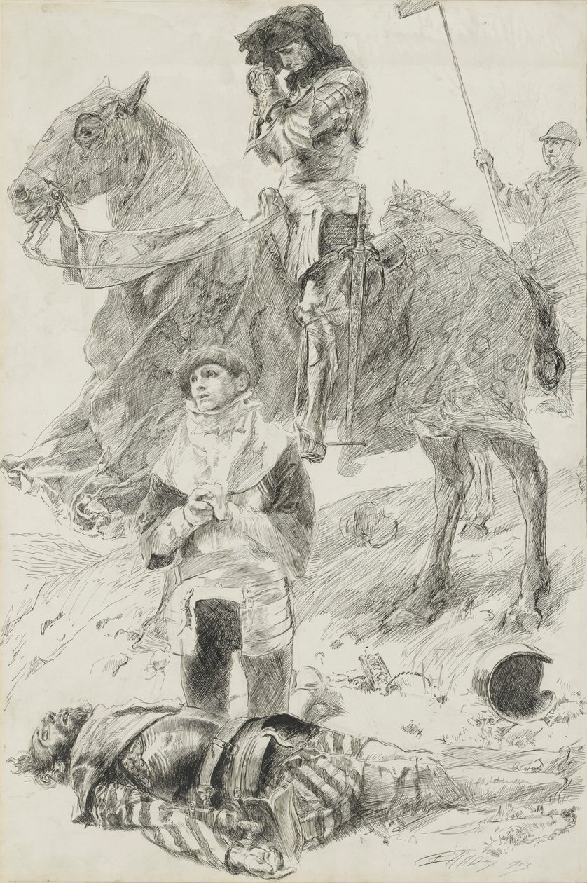 Lancastrian Soldier: af Edwin Austin Abbey