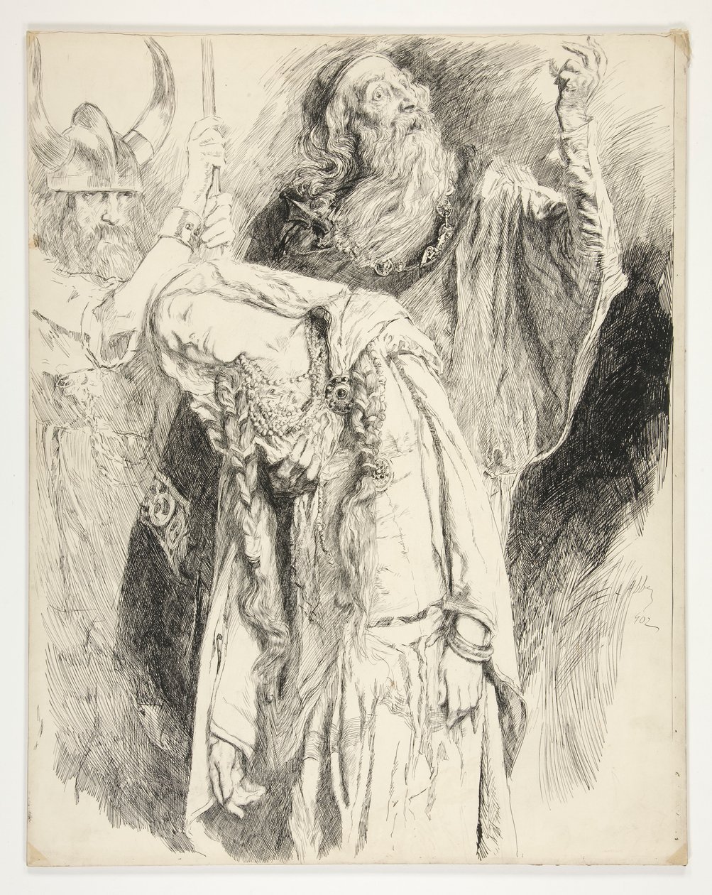 Lear med Cordelia død i sine arme, akt V, Scene iii, Kong Lear af Edwin Austin Abbey