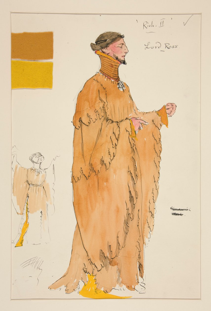 Lord Ross, kostumeskitse til Henry Irving af Edwin Austin Abbey
