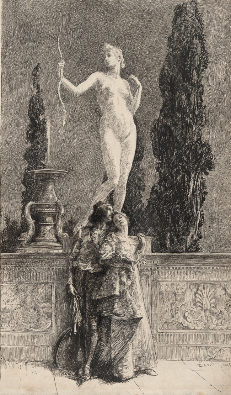 Lorenzo og Jessica: af Edwin Austin Abbey