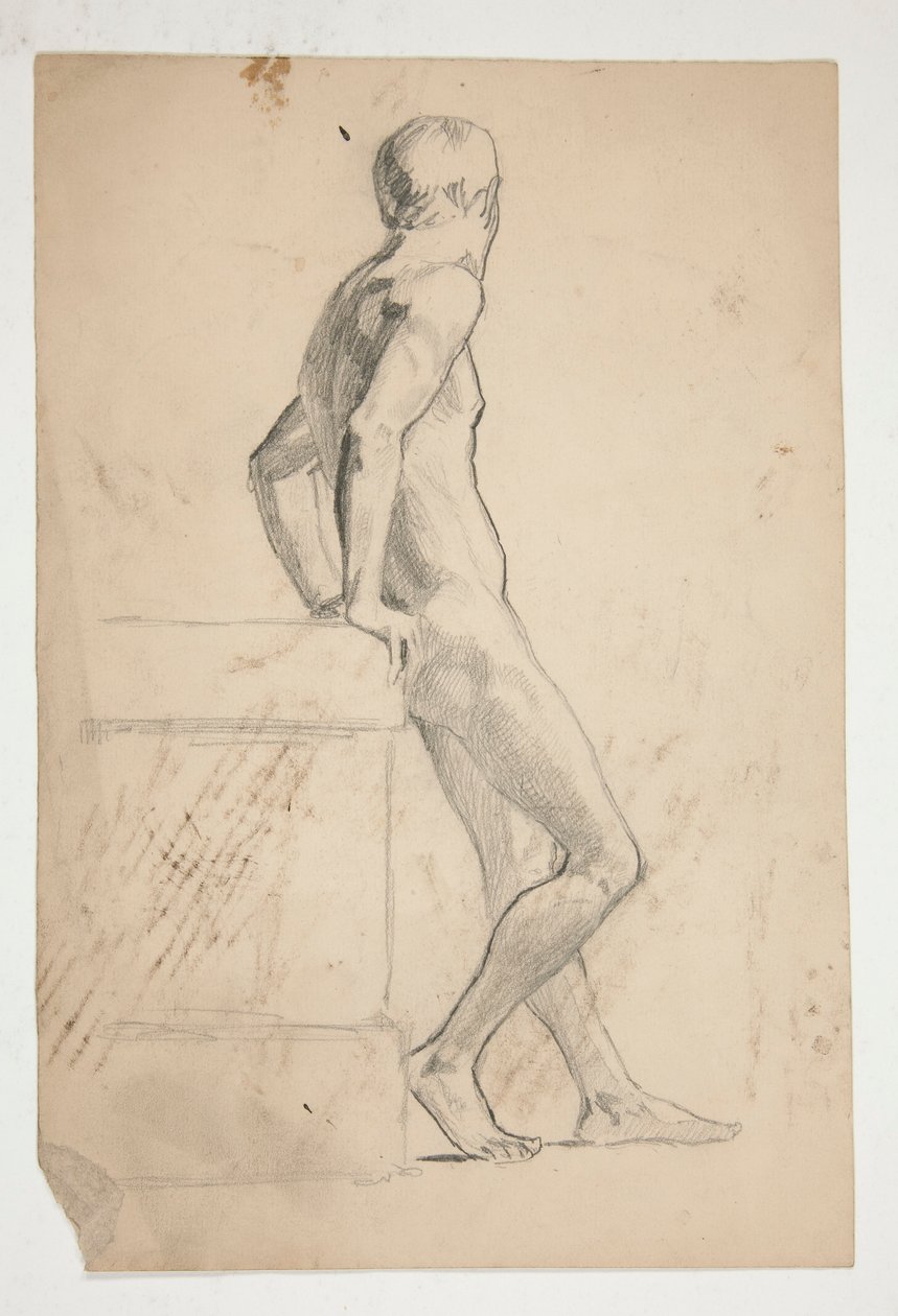 Studie af nøgen mandlig figur, livsklasse af Edwin Austin Abbey