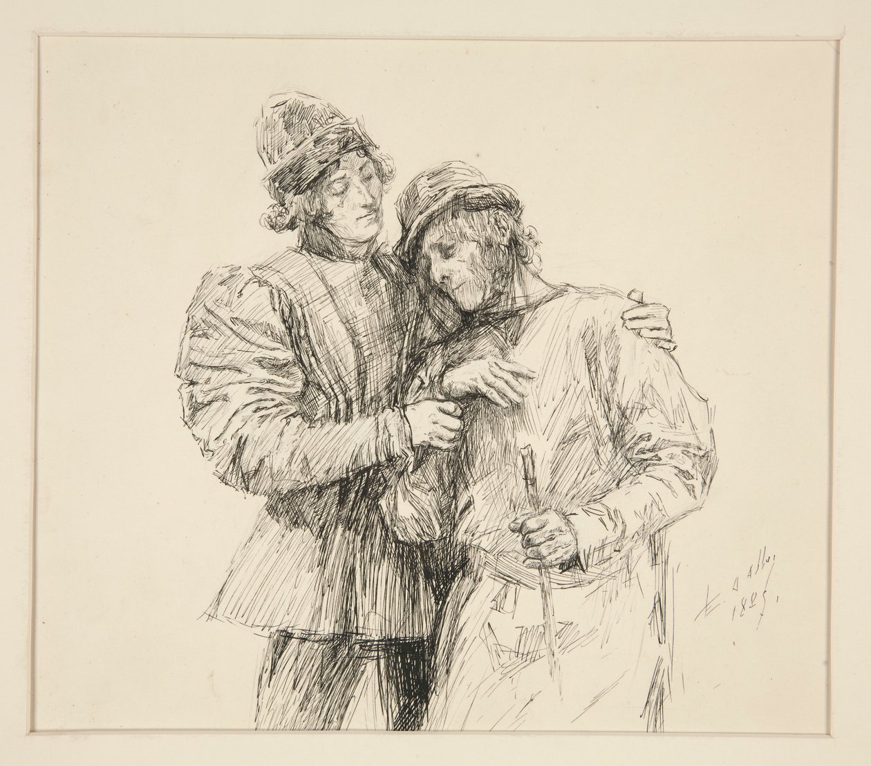 Orlando og Adam, illustration til akt II, Scene iv, As You Like It af Edwin Austin Abbey
