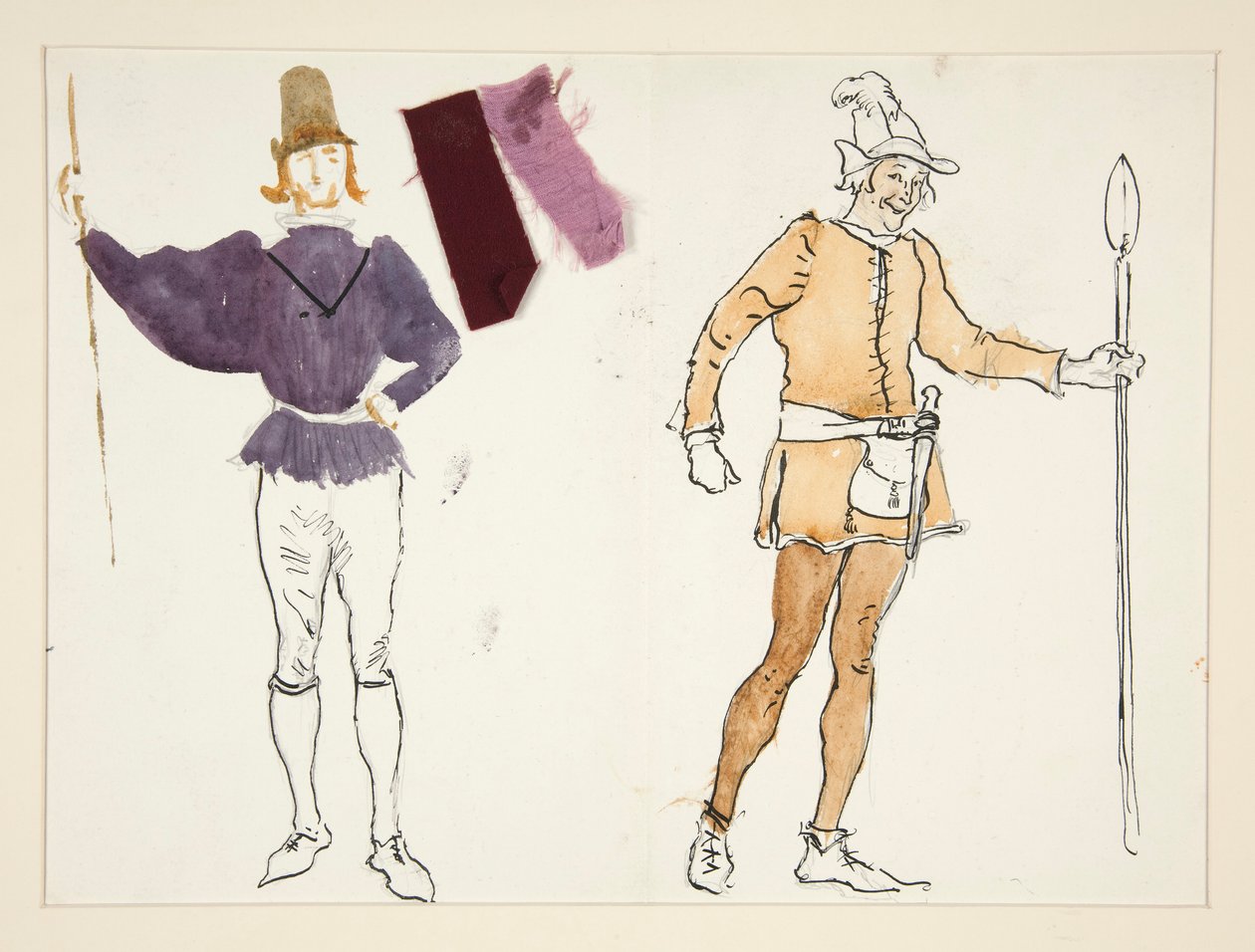 Bønder, kostumeskitse til Henry Irving af Edwin Austin Abbey