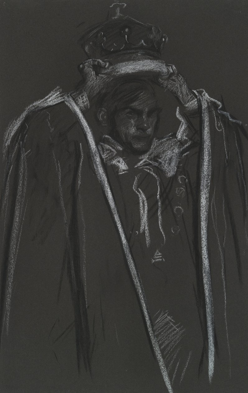 Peer placere kroningsmace for af Edwin Austin Abbey