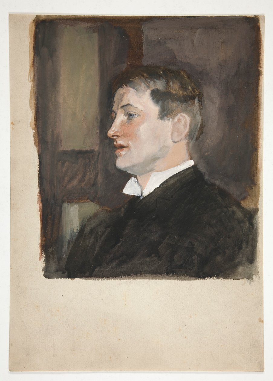 Portræt af en ung mand (uidentificeret sitter) af Edwin Austin Abbey