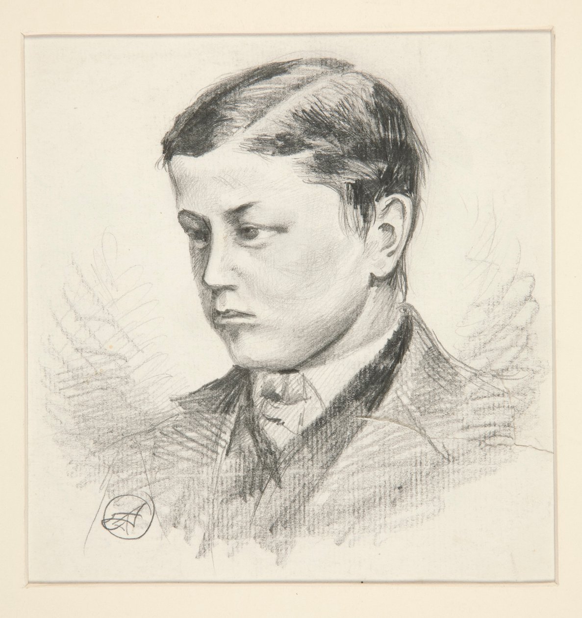 Portræt af en uidentificeret ung dreng af Edwin Austin Abbey