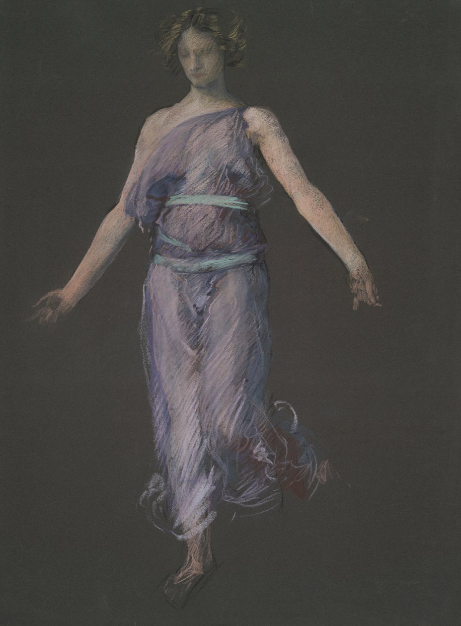 Muligt figurstudie for af Edwin Austin Abbey